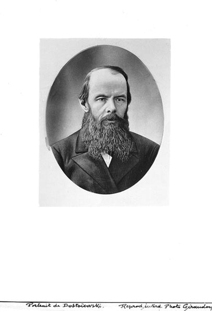Detail of Portrait of Fyodor Mikhailovich Dostoyevsky by Russian Photographer