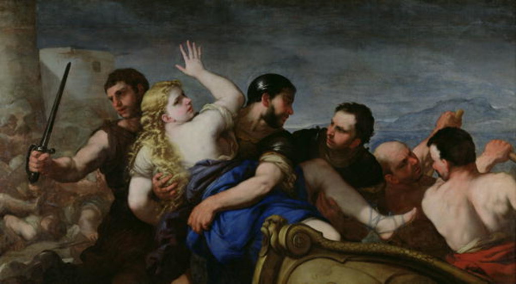 Detail of The Abduction of Helen by Luca Giordano