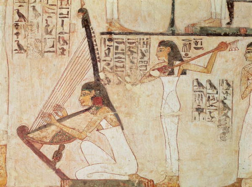 Detail of Two Musicians by Egyptian 18th Dynasty