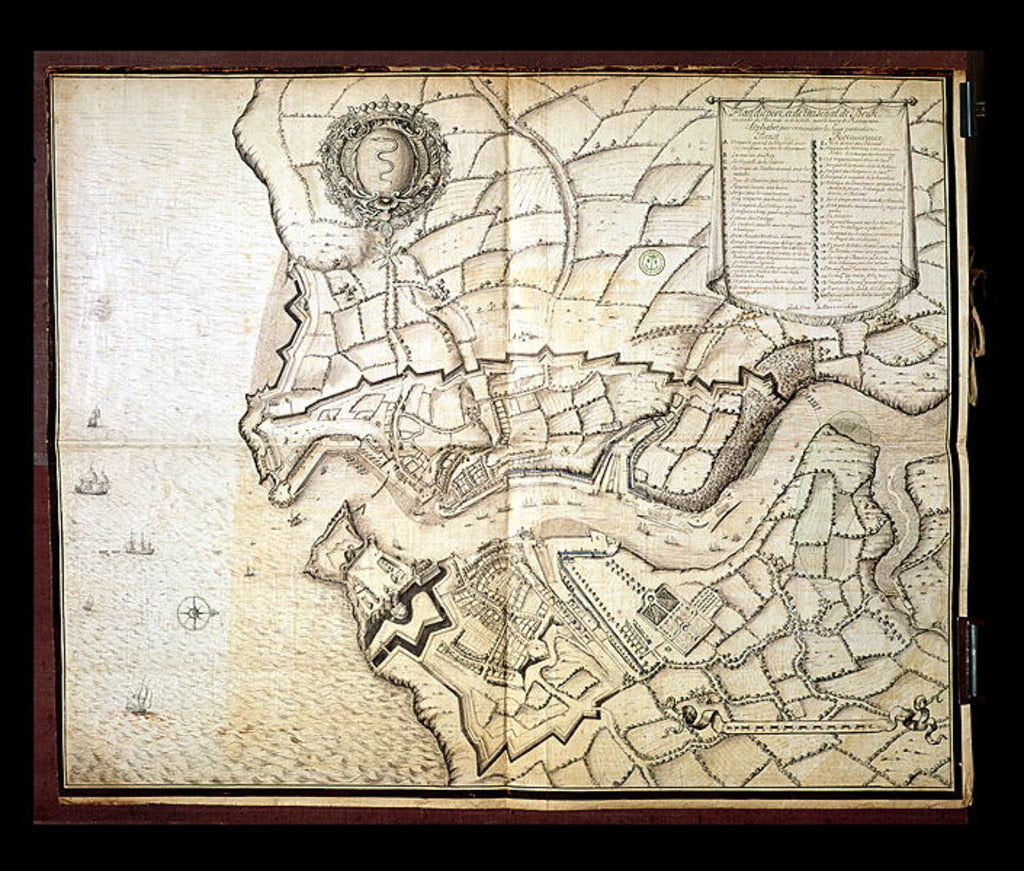Detail of Plan of the Port and Arsenal of Brest, 1676 by French School