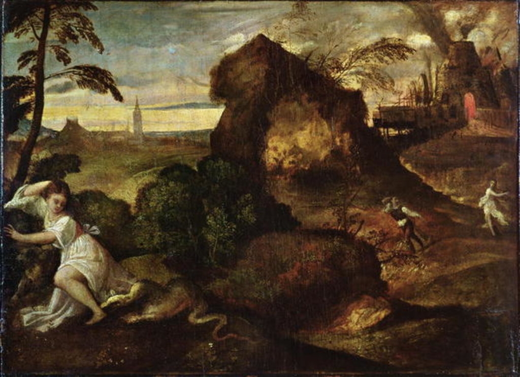 Detail of Orpheus and Eurydice by Titian