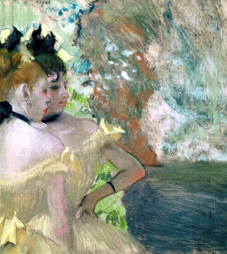 Detail of Dancers in the Wings by Edgar Degas