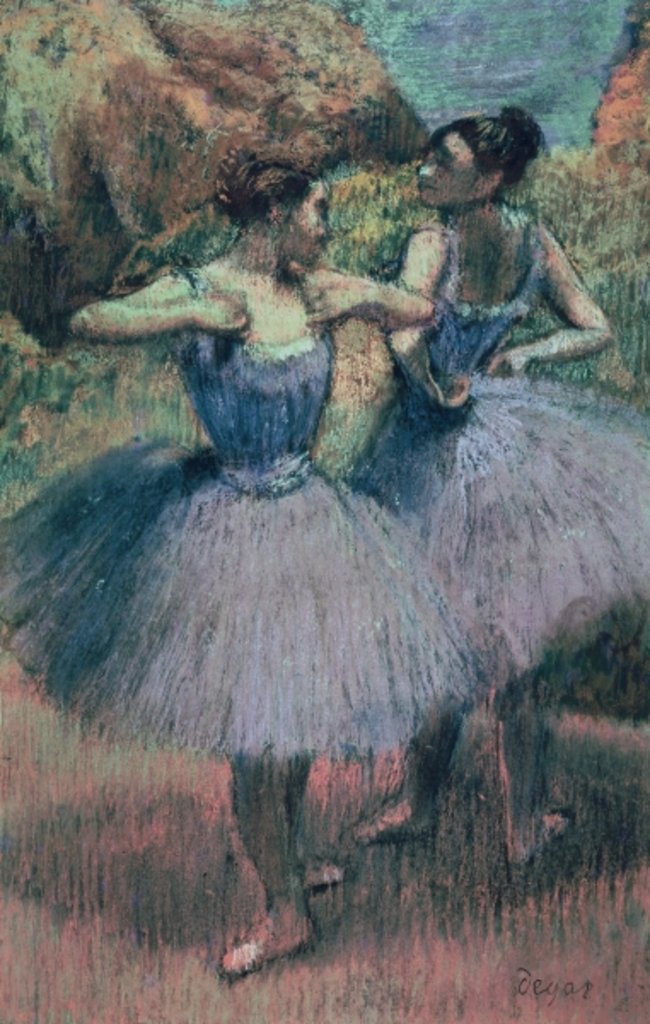 Detail of Dancers in Violet by Edgar Degas