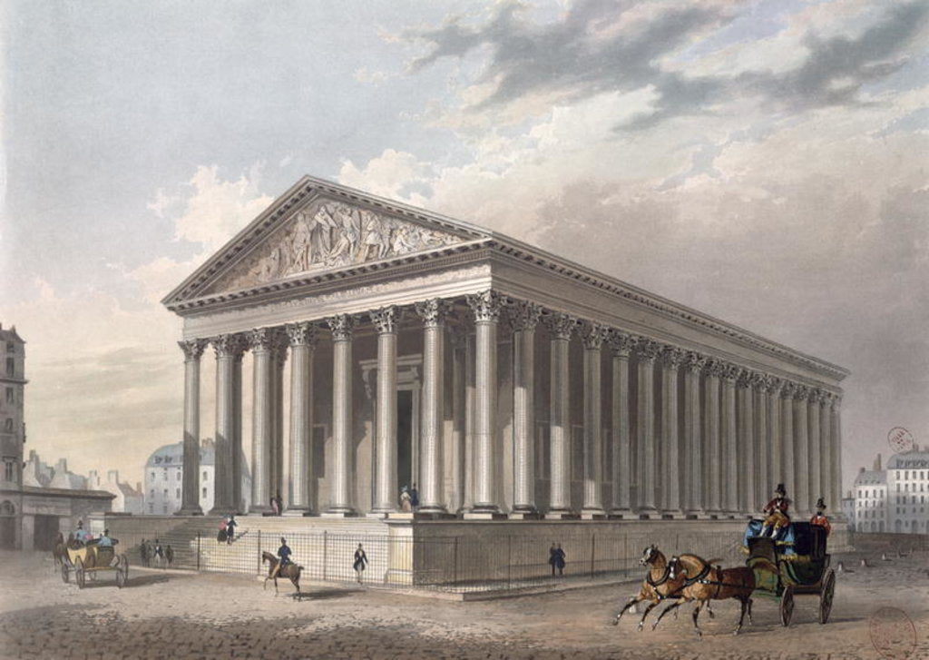 Detail of Exterior view of the Madeleine, Paris by Philippe Benoist