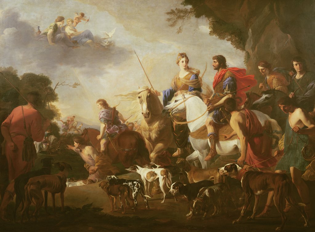 Detail of Dido and Aeneas Hunting by Jan van Bike Miel