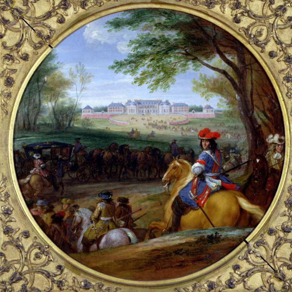 Detail of View of the Palace of Versailles in 1669 by Adam Frans van der Meulen