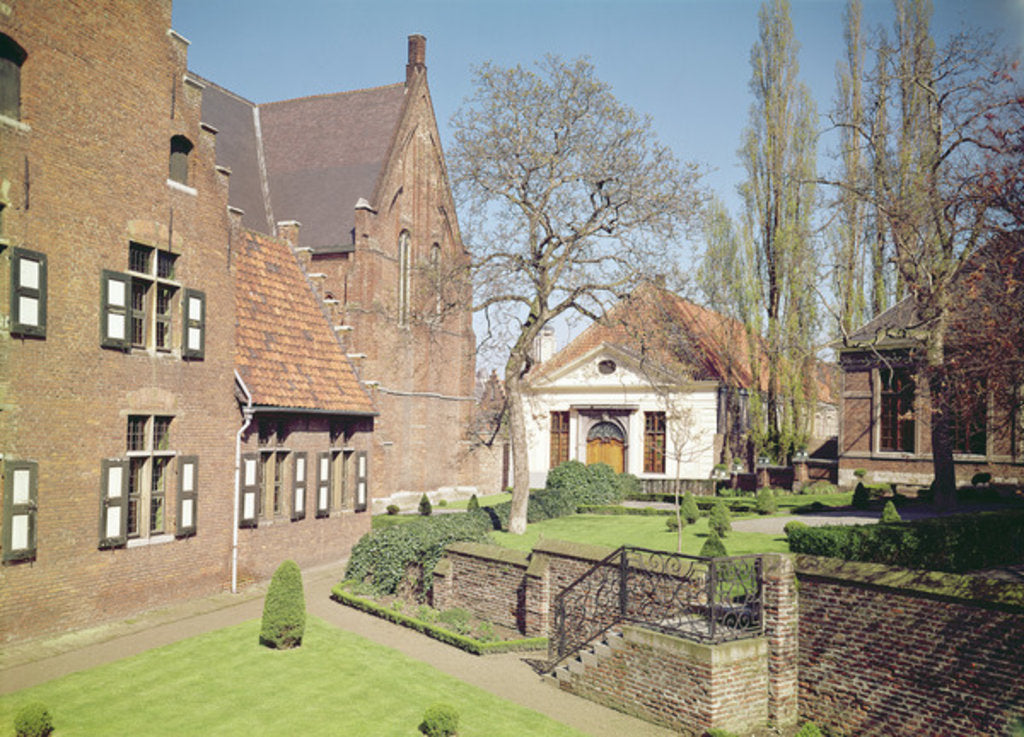 Detail of View of the House of the Abbess, the refectory and a dormitory by School Flemish