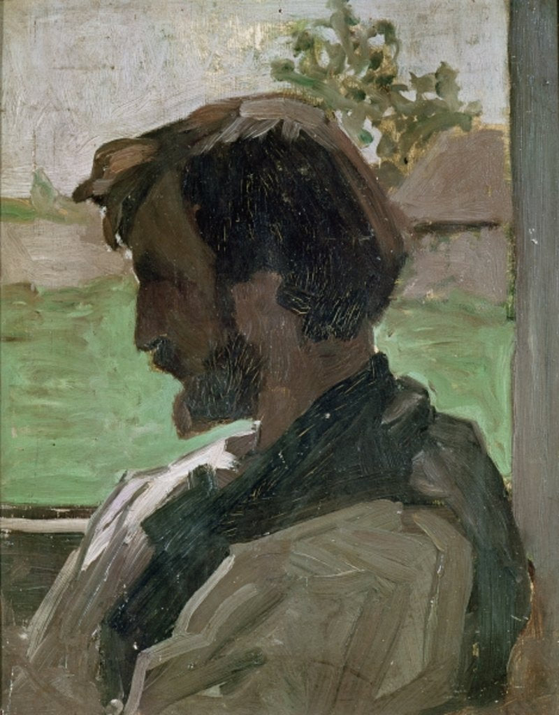 Detail of Self Portrait at Saint-Saveur, 1868 by Jean Frederic Bazille