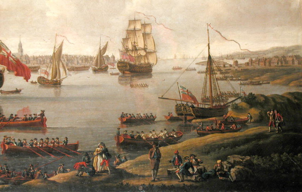 Detail of View of the Thames by English School
