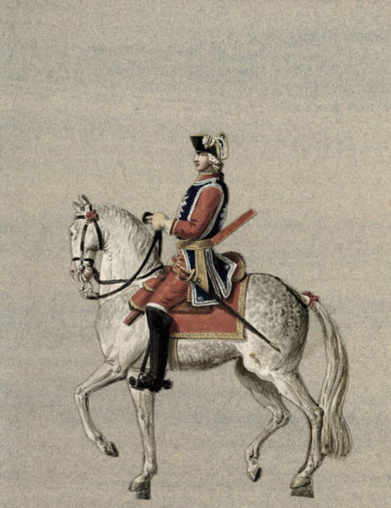 Detail of Equestrian portrait of Prince Charles de Beauveau-Craon by Pierre Antoine Lesueur