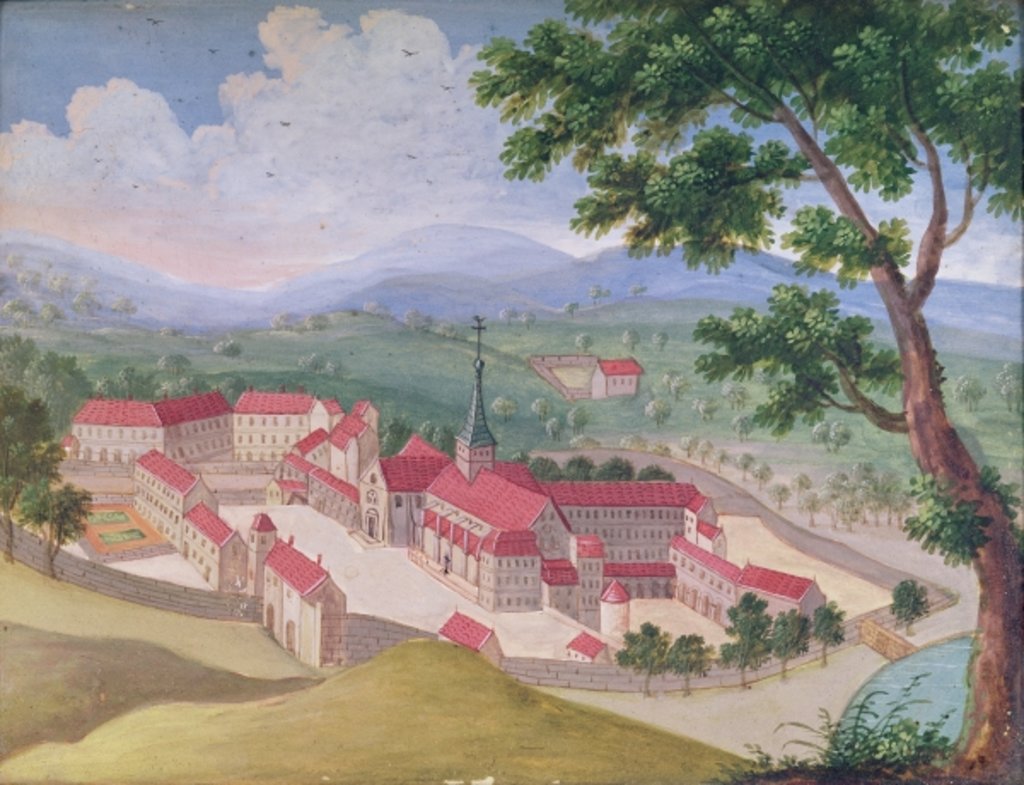 Detail of General view of the Abbey from the east by Louise Madelaine Cochin