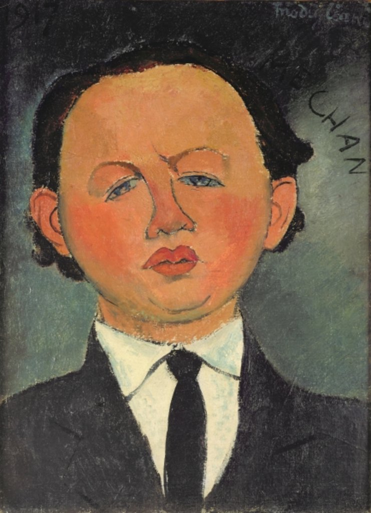 Detail of Oscar Miestchaninoff 1917 by Amedeo Modigliani