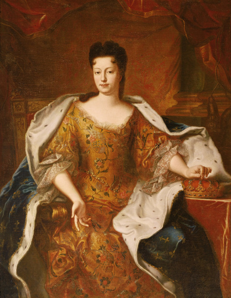 Detail of Elisabeth-Charlotte d'Orleans Duchesse de Lorraine by Pierre Gobert