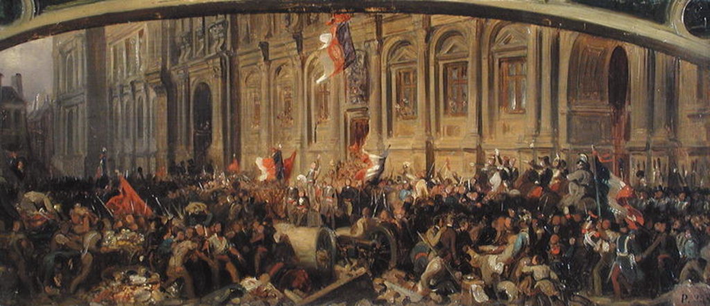 Detail of Alphonse de Lamartine Rejecting the Red Flag at the Hotel-de-Ville, Paris, 25th February 1848 by Felix Philippoteaux