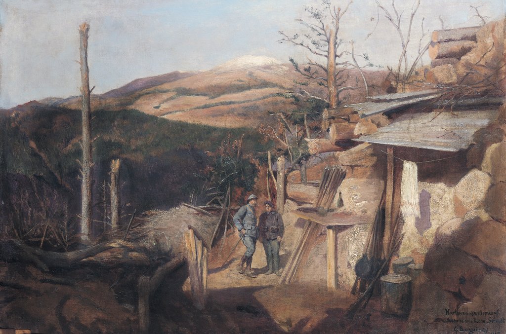 Detail of Hartmanswillerkopf, View from Roche-Sermet, 1915 by Gustave Bourgain