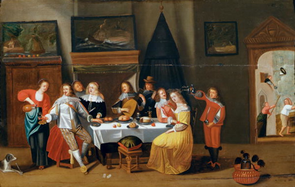 Detail of The Feast by Flemish School