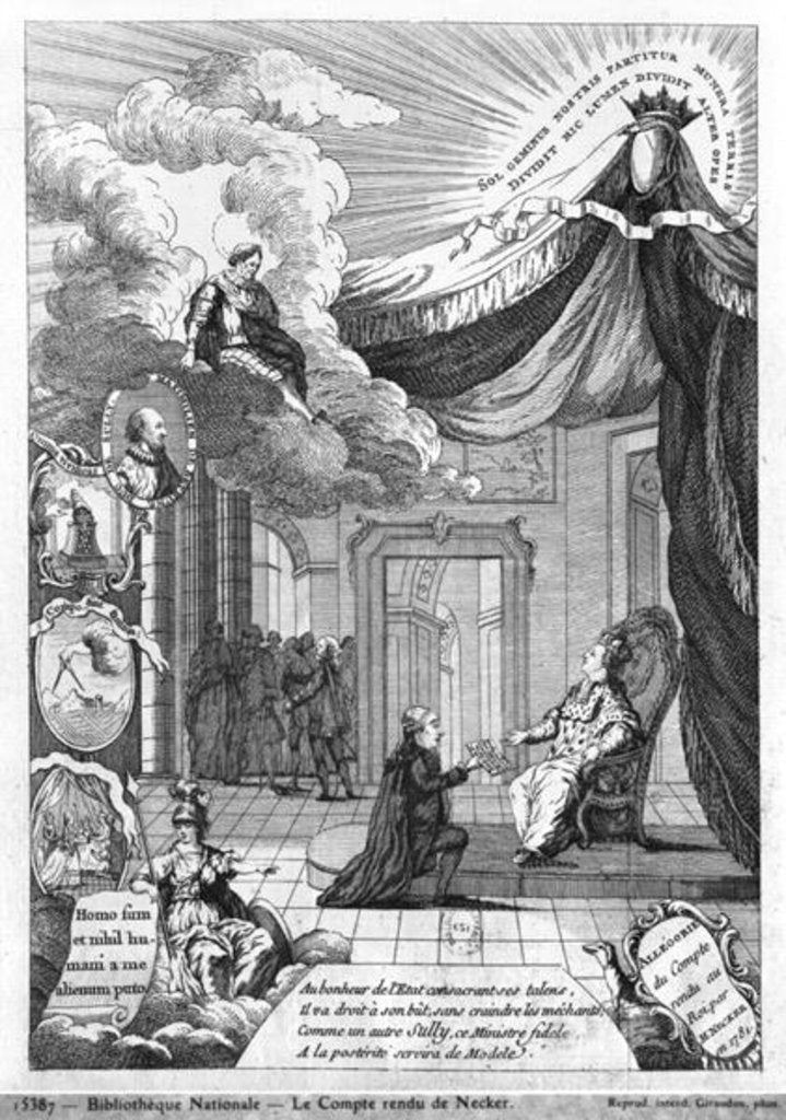 Detail of Allegory of the Report Given to Louis XVI by Jacques Necker in 1781 by French School