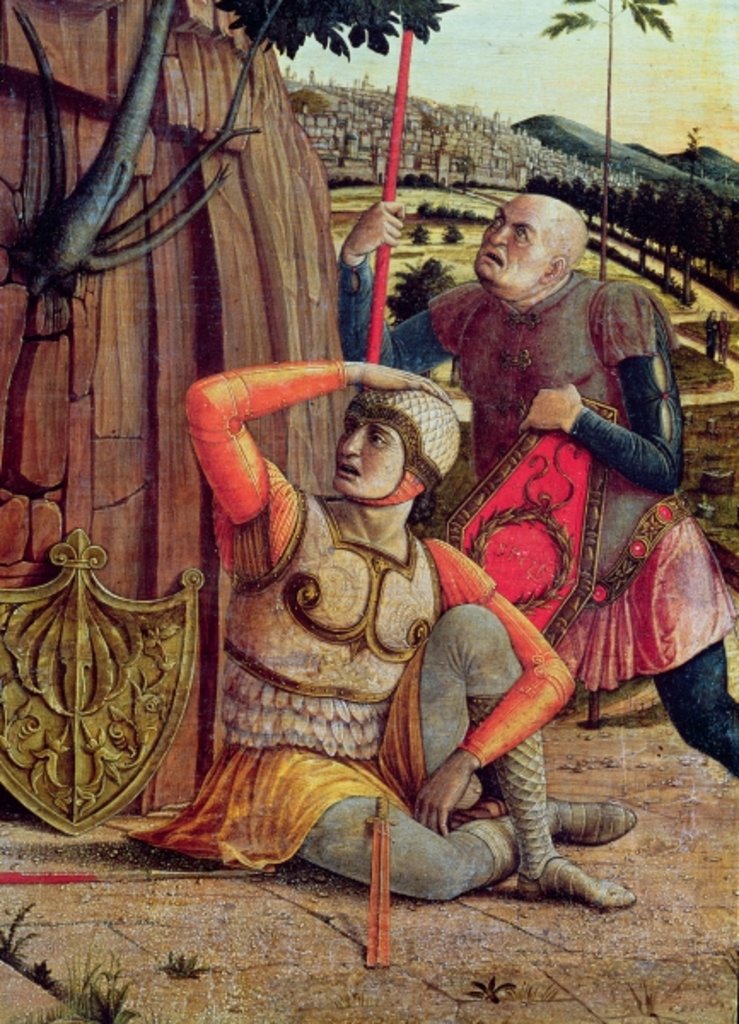 Detail of The Resurrection, right hand predella panel from the Altarpiece of St. Zeno of Verona, 1456-60 by Andrea Mantegna