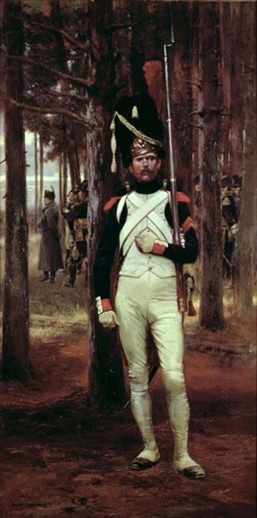 Detail of Grenadier Guard by Jean-Baptiste Edouard Detaille