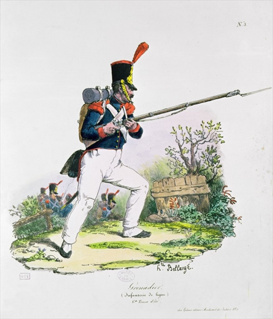 Detail of Grenadier Guard by Joseph-Louis-Hippolyte Bellange