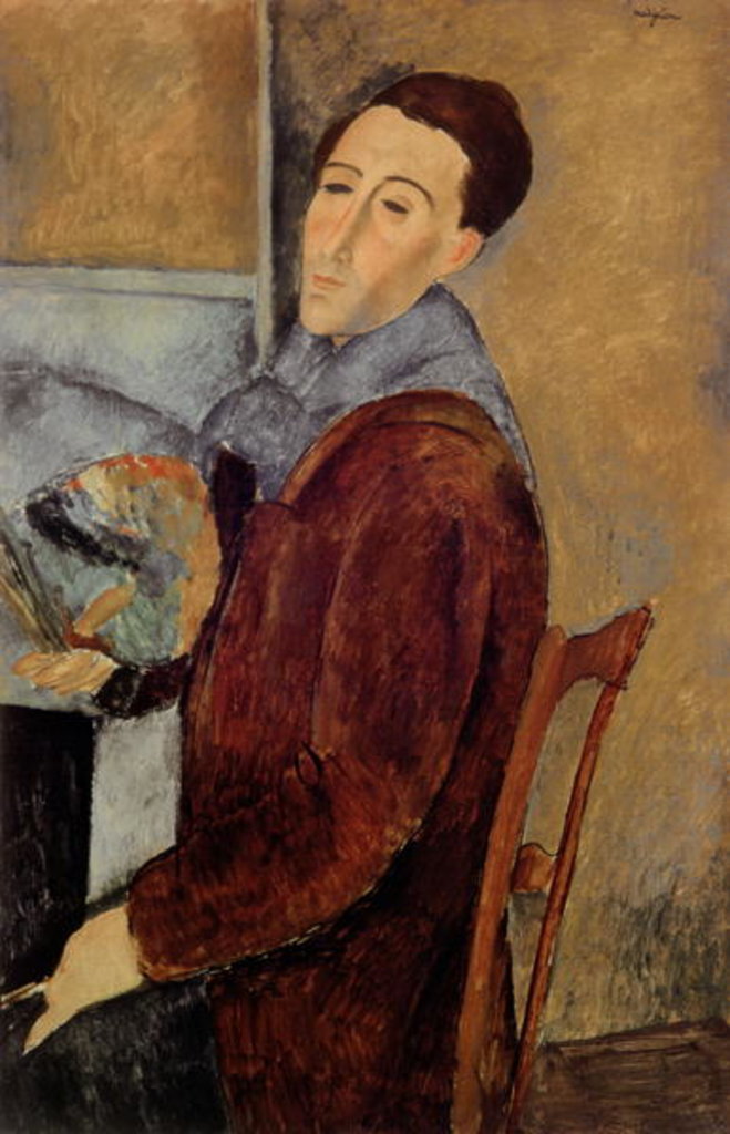 Detail of Self Portrait, 1919 by Amedeo Modigliani