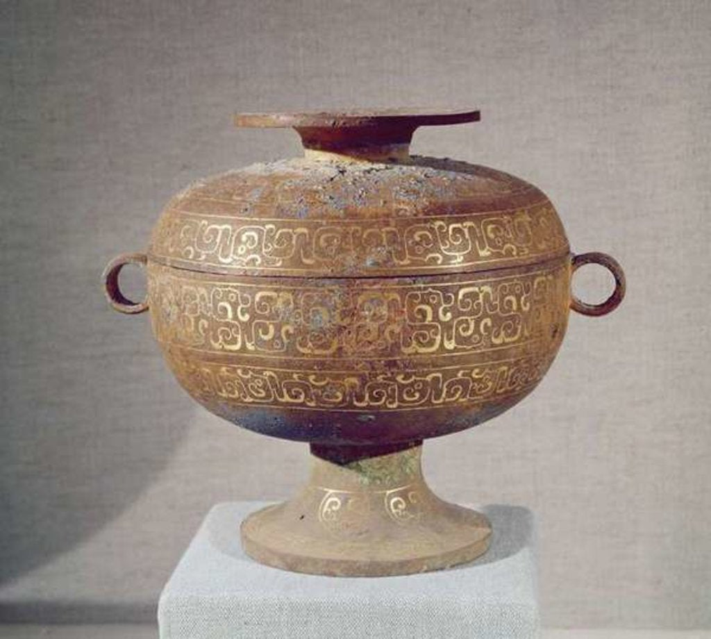 Detail of Tou vessel with a serpentine decoration by School Chinese