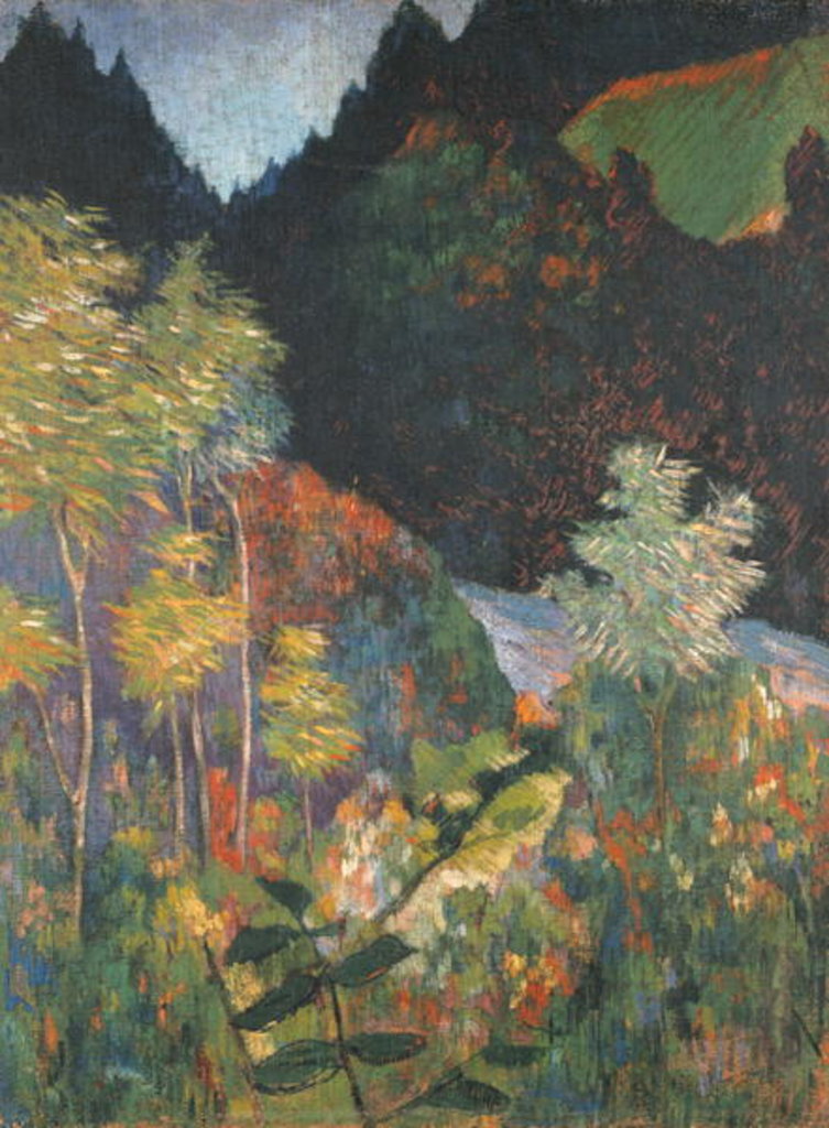 Detail of Landscape by Paul (attr. to) Gauguin