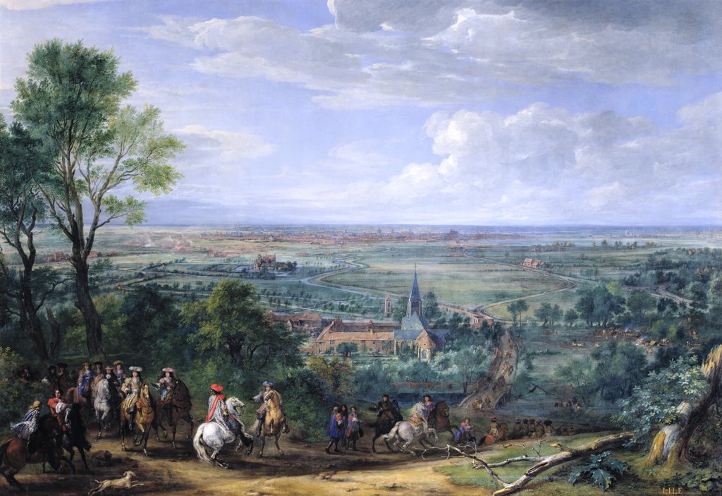 Detail of Louis XIV at the Siege of Lille facing the Priory of Fives, August 1667, c.1685 by Adam Frans van der Meulen