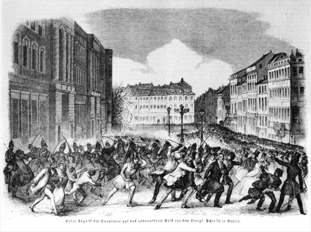 Detail of Insurrection in Berlin in April 1848 by German School