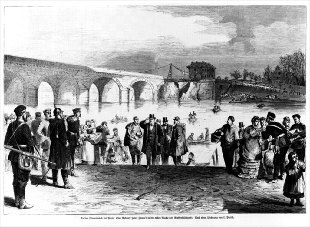 Detail of Jules Favre arriving at Pont de Sevres by German School