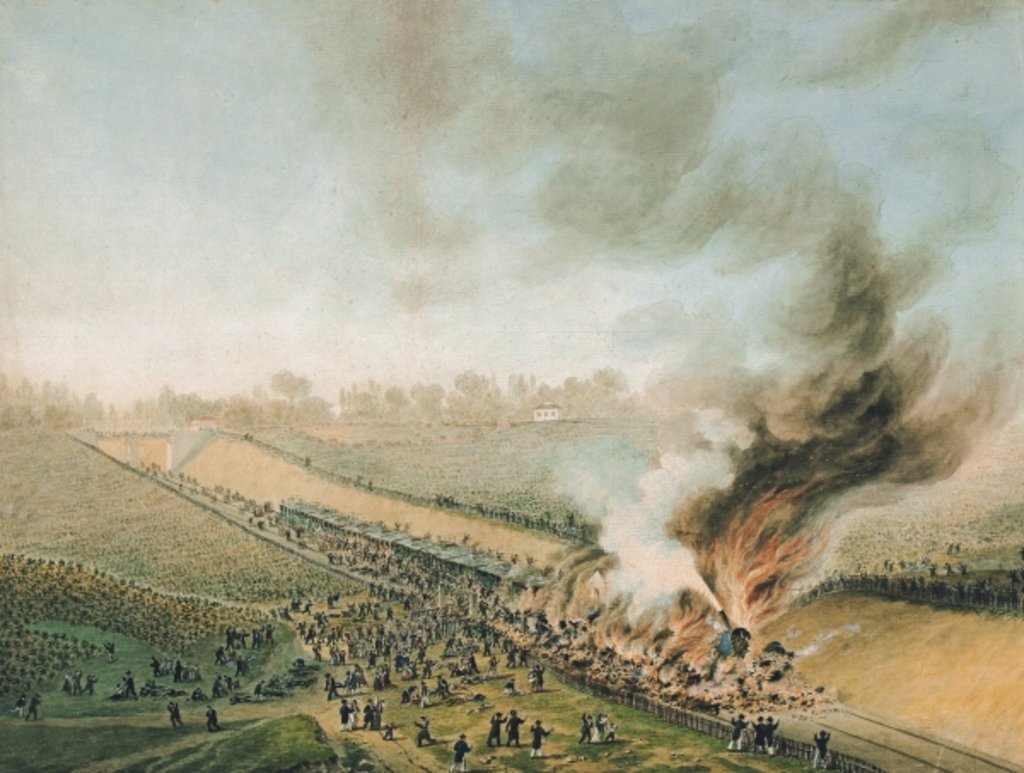 Detail of Accident on the Versailles to Bellevue Railway, 8th May 1842 by French School