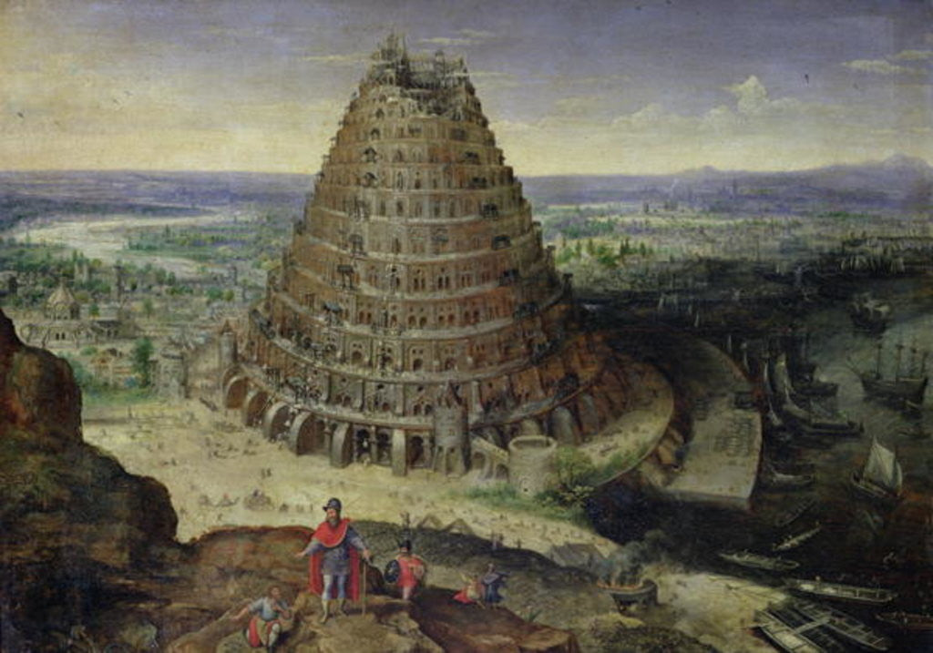 Detail of The Tower of Babel by Lucas van Valckenborch