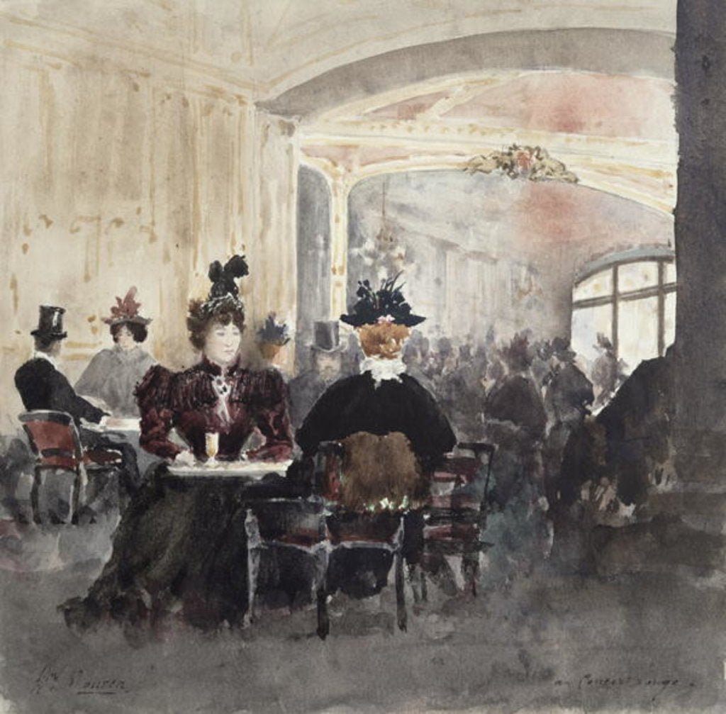 Detail of Interior of the Concert Rouge by Henri Laurent Mouren