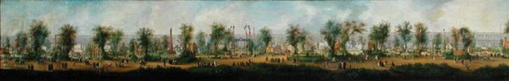 Detail of Panoramic View of the Exhibition of 1855 by Ernest Lami de Nozan