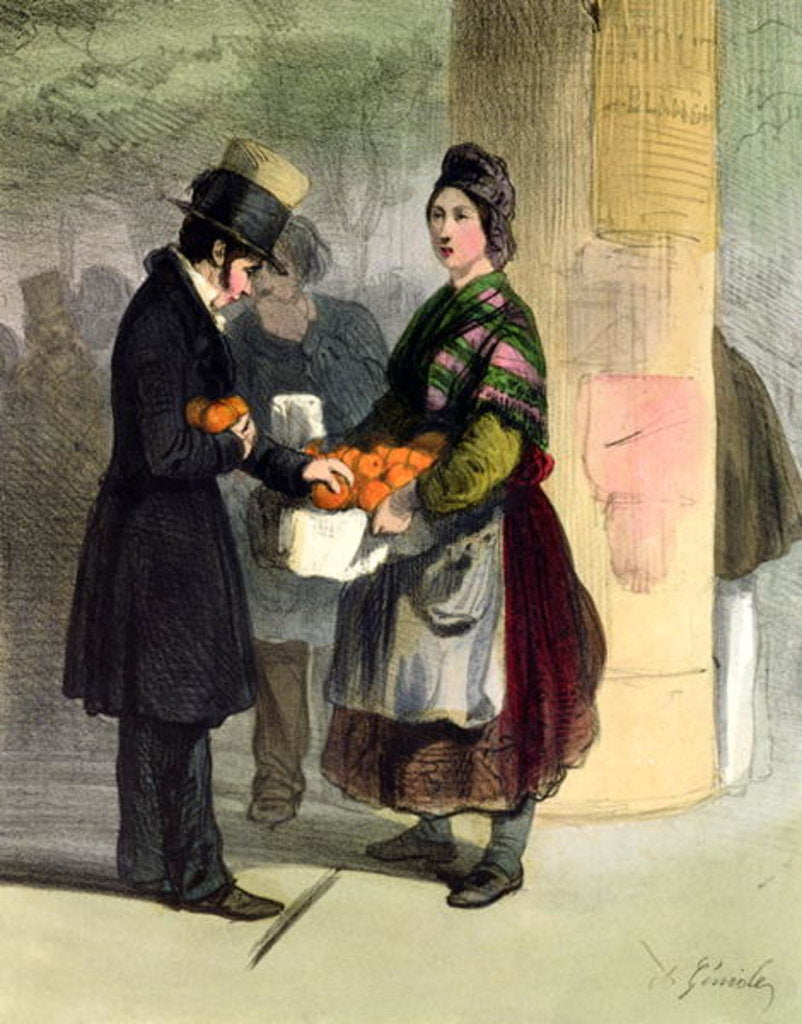 Detail of The Orange Seller by Alfred Andre Geniole