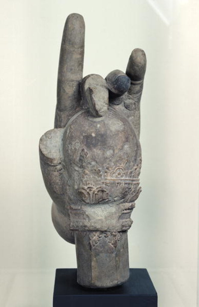 Detail of Hand from a colossal statue of Shiva by Cambodian School
