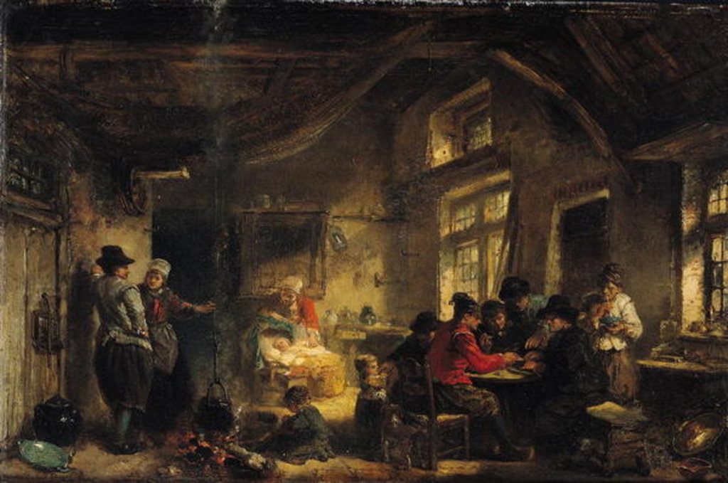 Detail of Fishermen from the Island of Marken by Herman Frederik Carel Tenkate