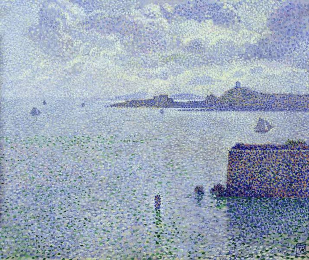 Sailing Boats in an Estuary by Theo van Rysselberghe
