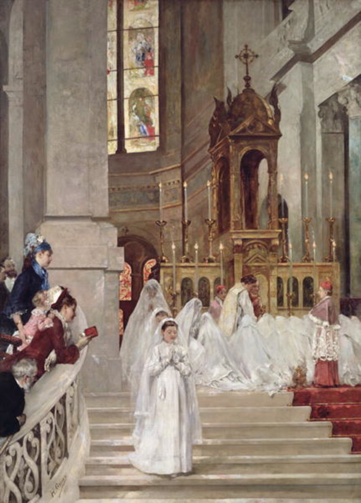 Detail of Communion at the Church of the Trinity, 1877 by Henri Gervex