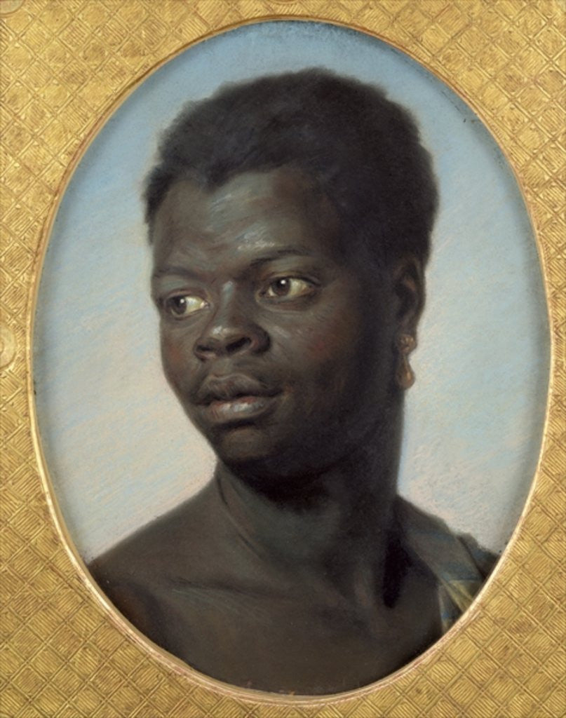 Detail of Portrait of a Young Negro by Maurice Quentin de la Tour