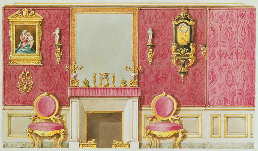 Detail of Design for a salon at rue Fortunee, the house bought by Balzac in 1847 by French School
