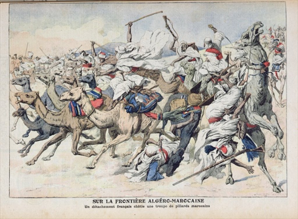 Detail of On the Algero-Moroccan Frontier, a French Detachment Punishing a Band of Moroccan Pillagers by French School