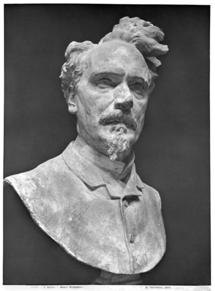 Detail of Bust of Henri Rochefort by Aime Jules Dalou