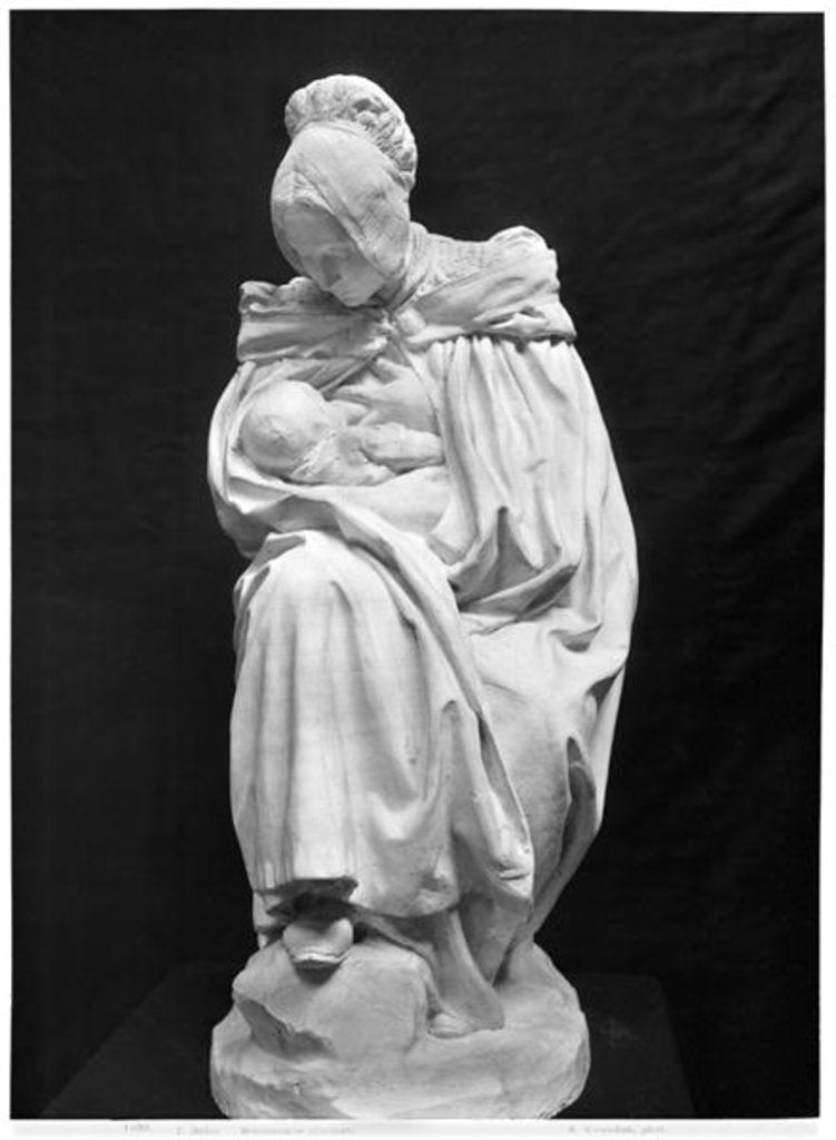 Detail of Boulonnaise Woman Feeding her Child by Aime Jules Dalou