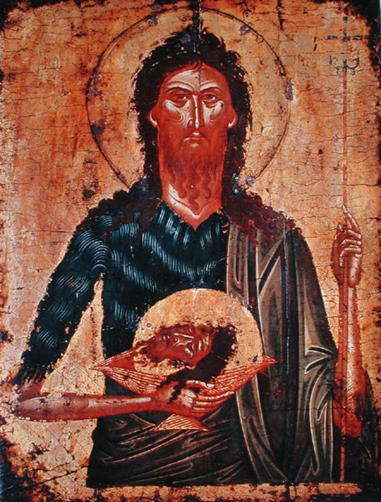 Detail of Icon of St. John the Forerunner by Cretan