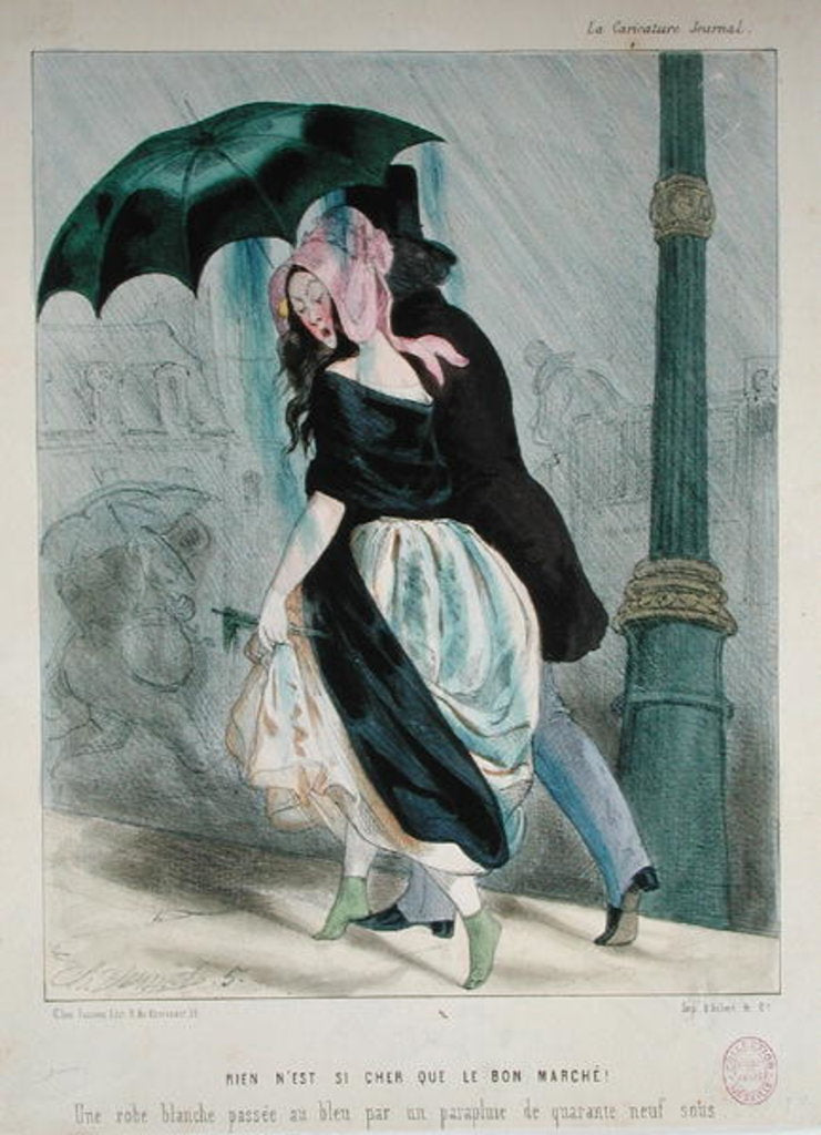 Detail of There is Nothing as Expensive as Le Bon Marche by Charles Vernier