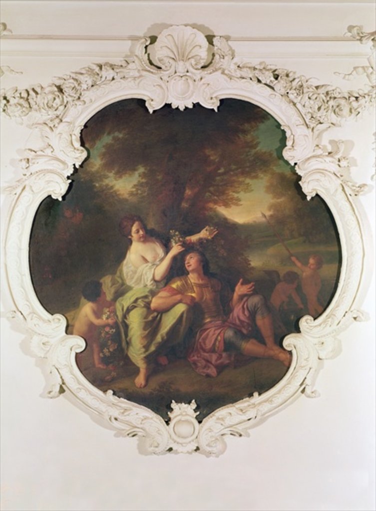 Detail of Rinaldo and Armida by Henri Antoine de Favanne