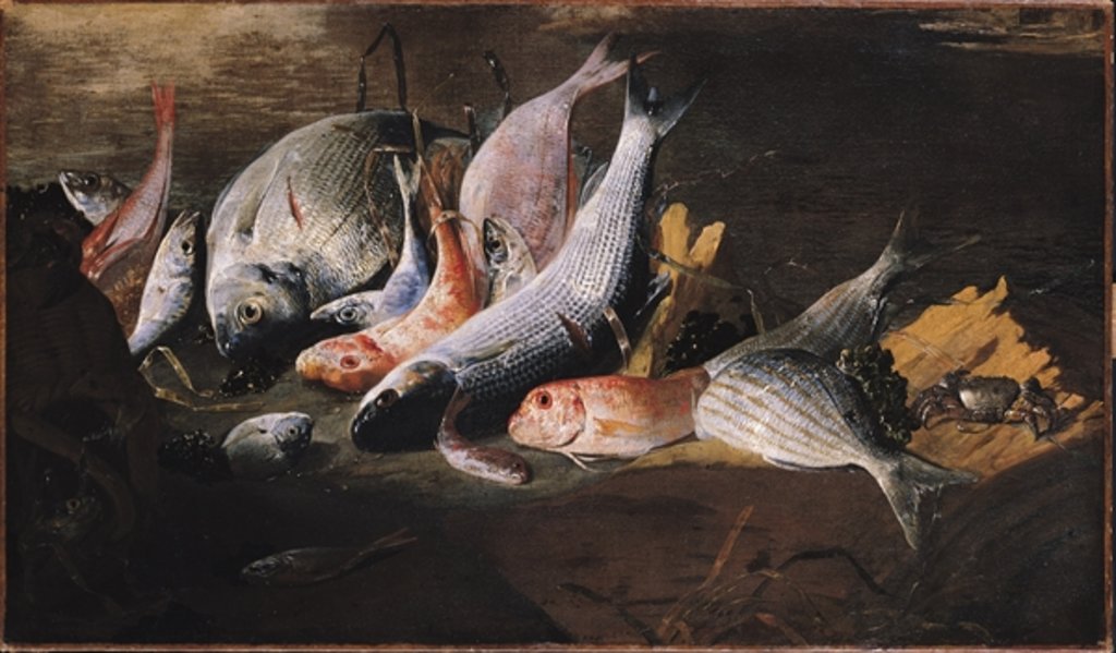 Detail of Fish and Crab by Giuseppe Recco