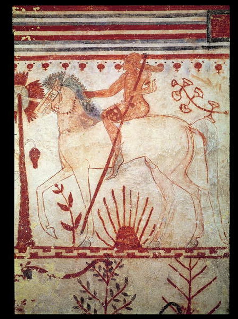 Detail of The Ambush of the Trojan Prince Troilus by Achilles by Etruscan