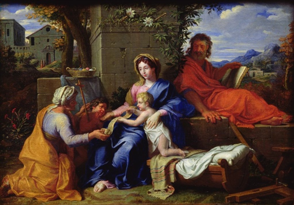 Detail of The Holy Family by Louis Licherie de Beurie